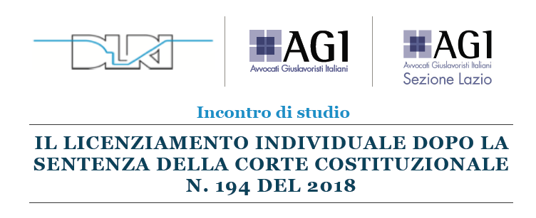 IL LICENZIAMENTO INDIVIDUALE DOPO LA SENTENZA DELLA CORTE COSTITUZIONALE N. 194 DEL 2018